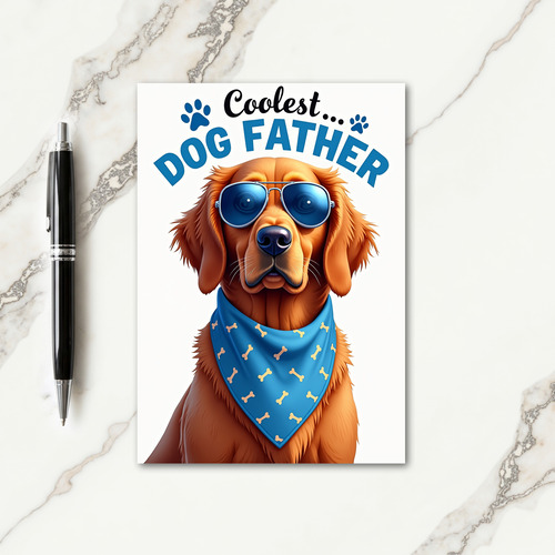 Azure Dog Fathers Day Card