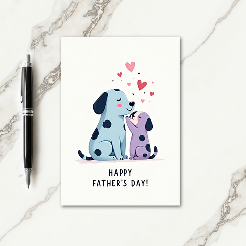 Azure Dog Fathers Day Love Card