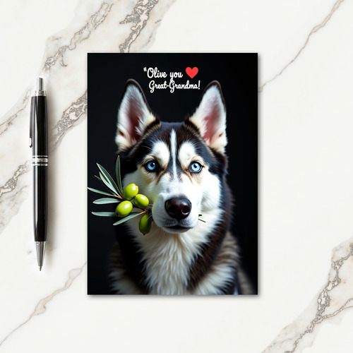 Azure Eyes Greatgrandma Card