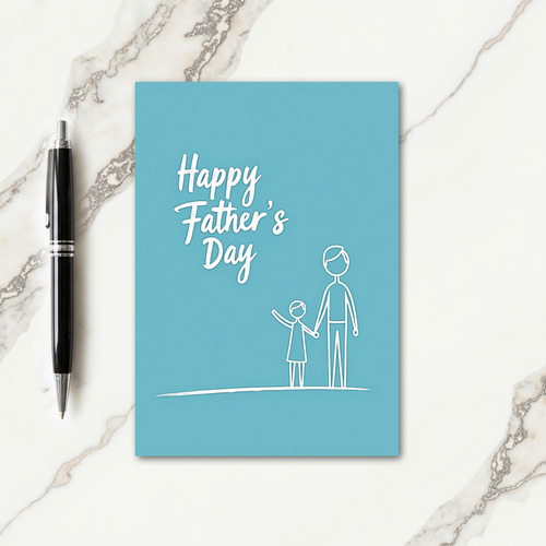 Azure Fathers Day Bond Card