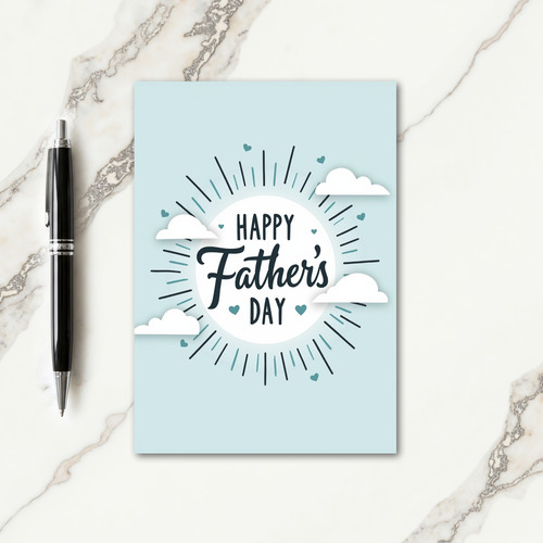 Azure Fathers Day Burst Card