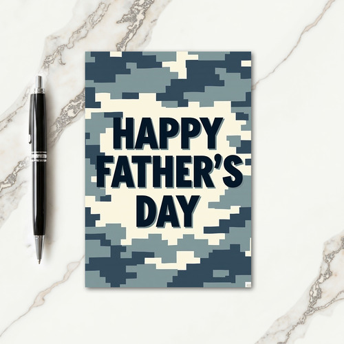Azure Fathers Day Camo Card