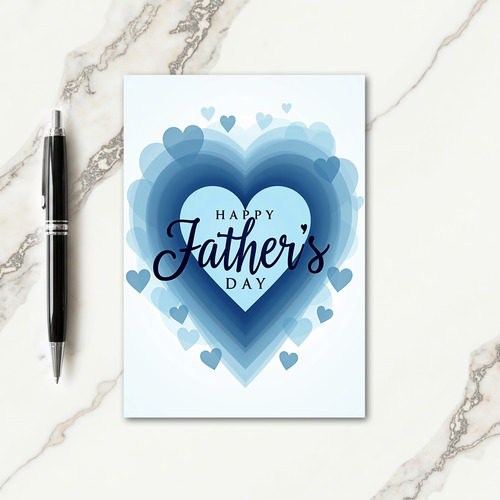Azure Fathers Day Heart Card