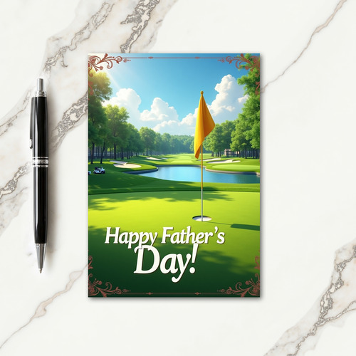 Azure Fathers Day Holiday Card