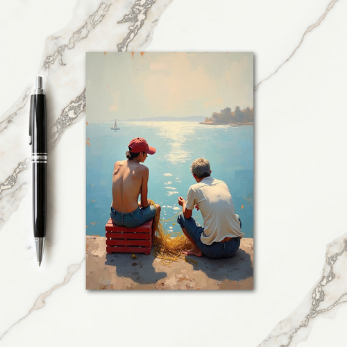 Azure Fathers Day Moment Card