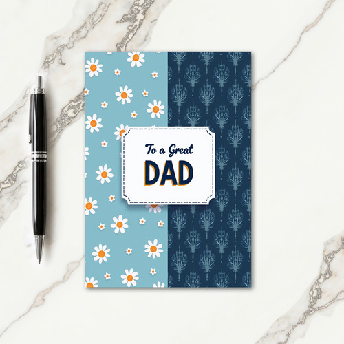 Azure Fathers Day Pattern Card