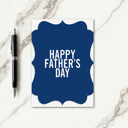 Azure Fathers Day Plaque Card