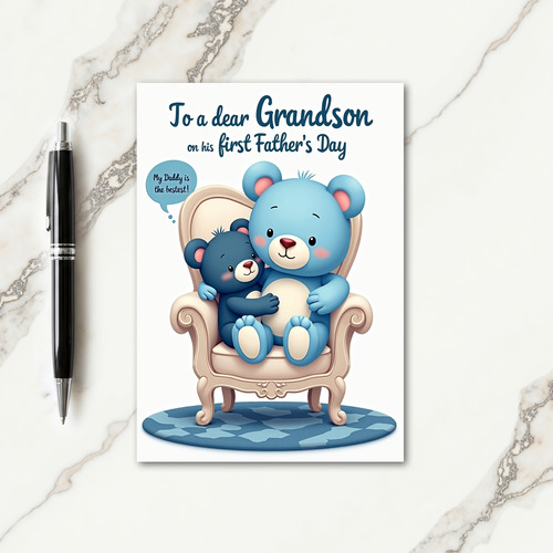 Azure Fathers Day Scene Card