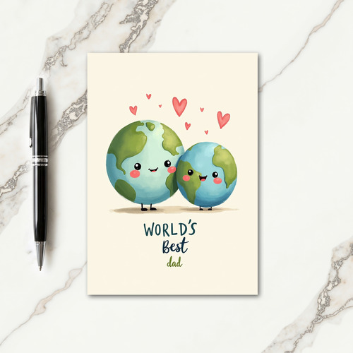 Azure Fathers Day Spheres Card
