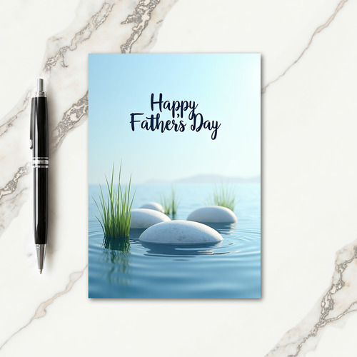 Azure Fathers Day Stones Card