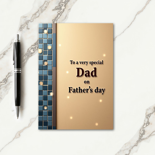 Azure Fathers Day Tribute Card