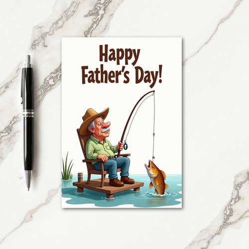 Azure Fathers Day Waters Card