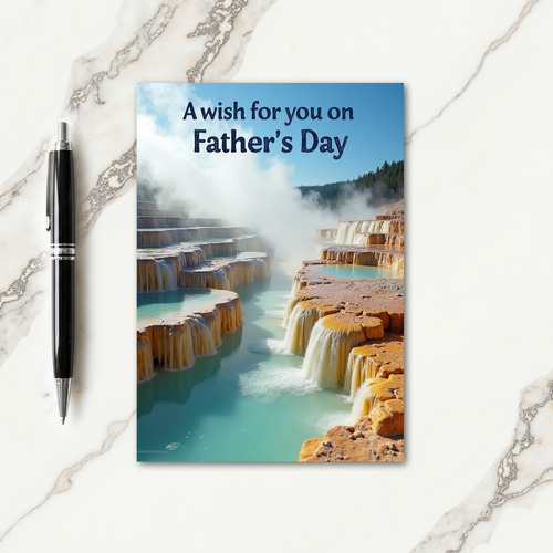 Azure Fathers Day Wish Card