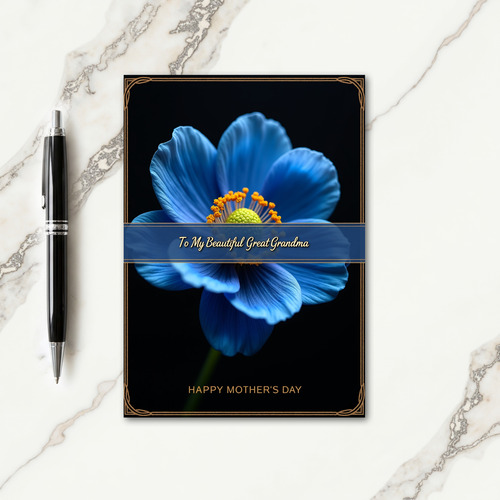 Azure Floral Grandmas Day Card