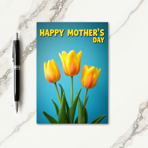 Azure Flowers Greeting Card
