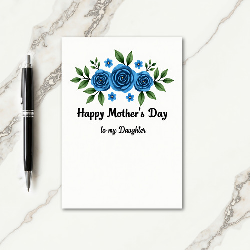 Azure Flowers Mothers Day Card