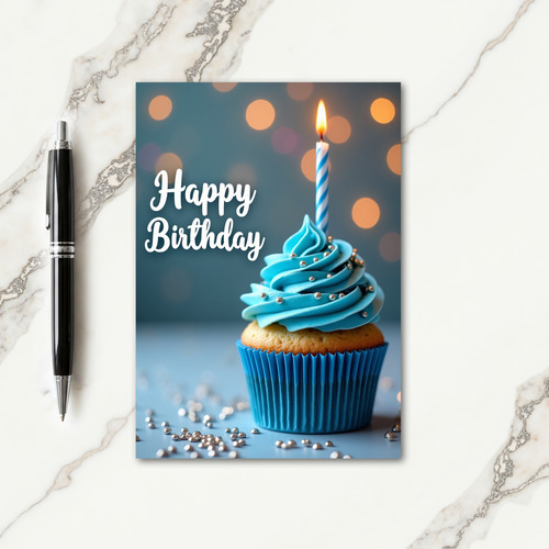 Azure Frosting Birthday Card
