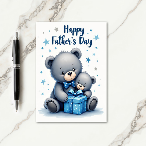 Azure Gift Fathers Day Plush Card