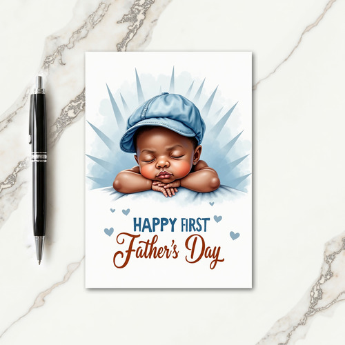 Azure Glow Fathers Day Card