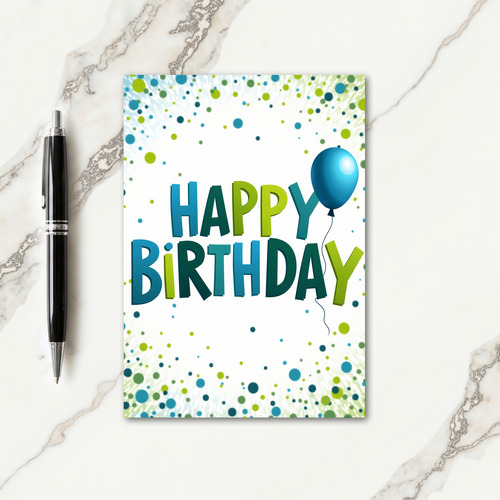 Azure Happy Birthday Card