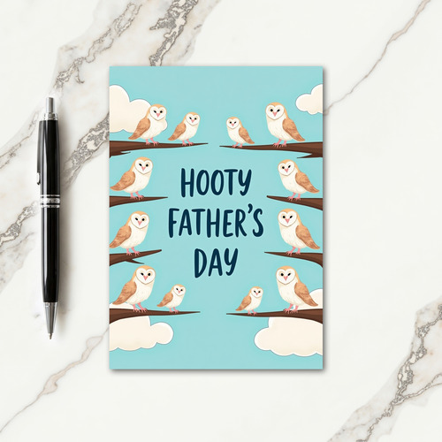Azure Hooty Fathers Day Card