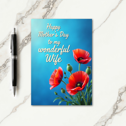 Azure Hued Mothers Day Card