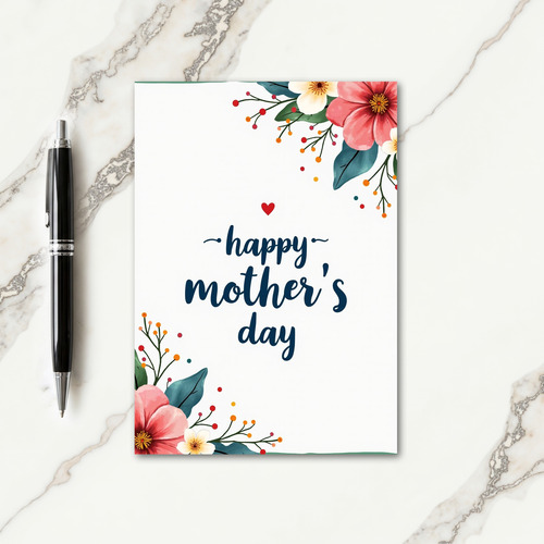 Azure Love Mother Floral Card