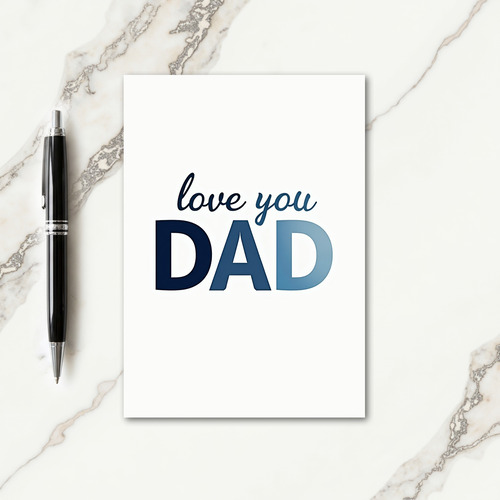 Azure Love You Dad Card