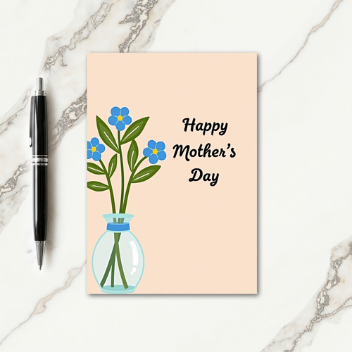Azure Mothers Day Vase Card