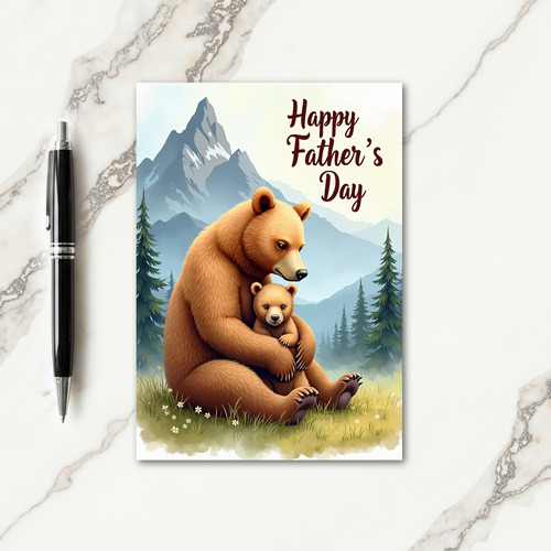 Azure Mountains Father Card