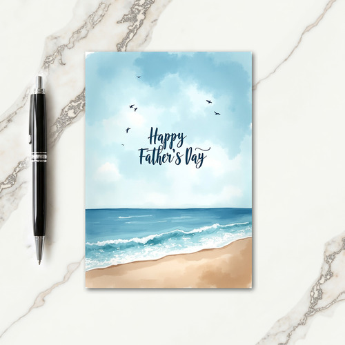 Azure Ocean Fathers Day Card