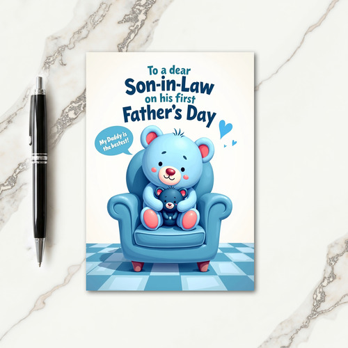 Azure Plush Fathers Day Card