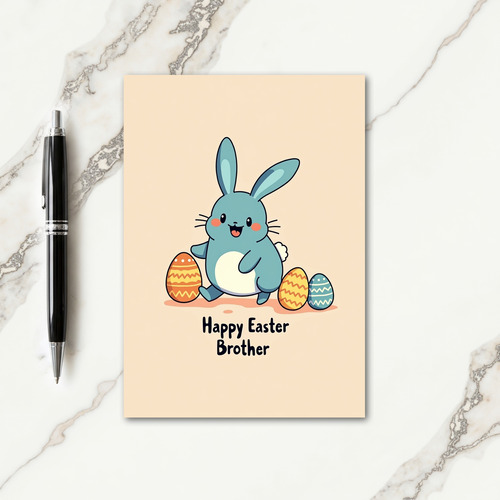 Azure Rabbit Pattern Card