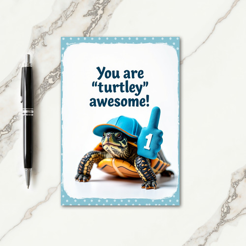 Azure Reptile Fathers Day Card