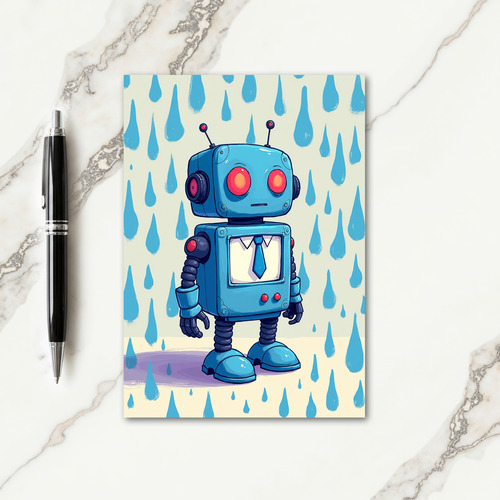 Azure Robot Fathers Day Card