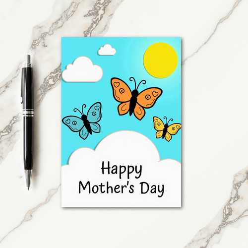 Azure Skies Mothers Day Card