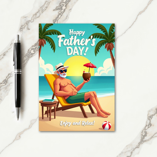 Azure Sky Fathers Day Escape Card