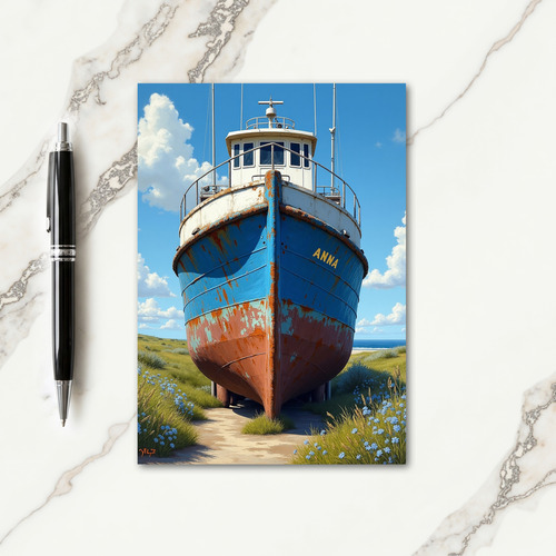 Azure Sky Fathers Day Ship Card