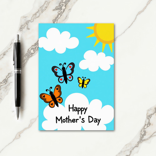 Azure Sky Mothers Day Wings Card