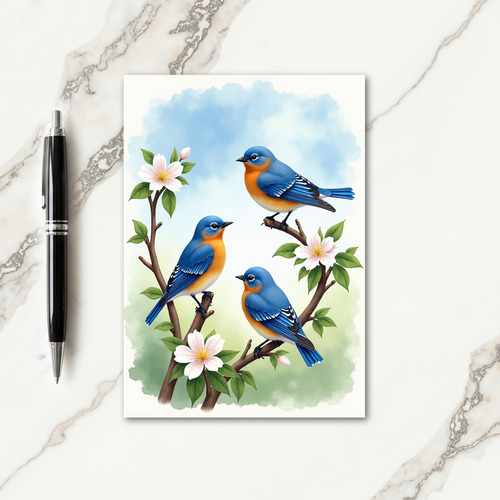 Azure Songbird Mothers Day Card