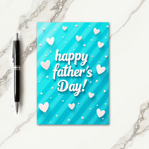 Azure Stripes Fathers Day Card