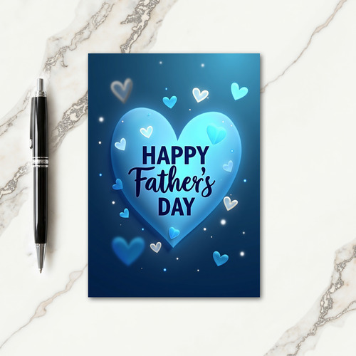 Azure Sweet Fathers Day Heart Card