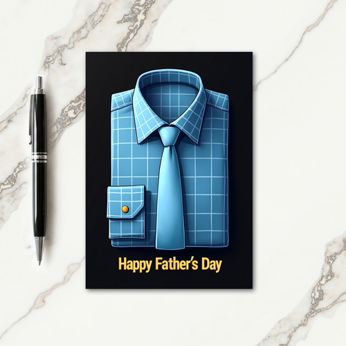 Azure Tie Fathers Day Card