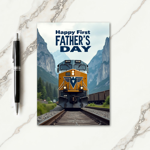 Azure Train Sweet Fathers Day Card