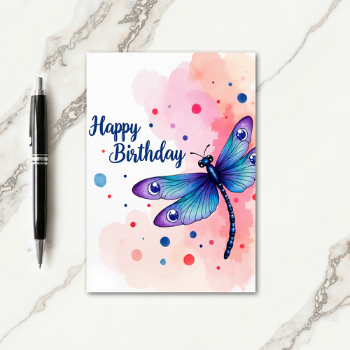 Azure Wing Birthday Card