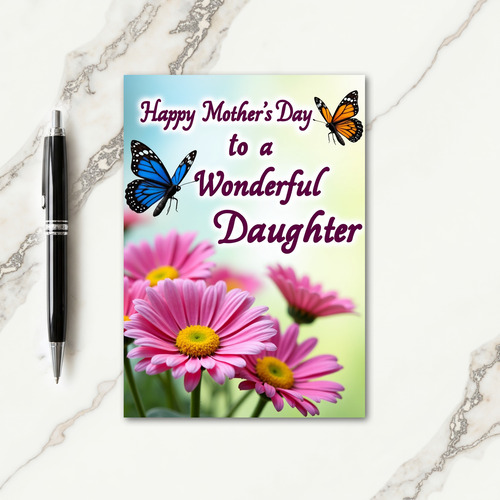 Azure Wings Wonderful Daughter Card