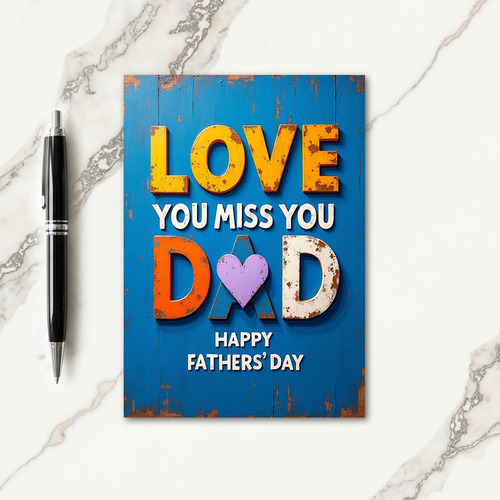 Azure Wood Fathers Day Card