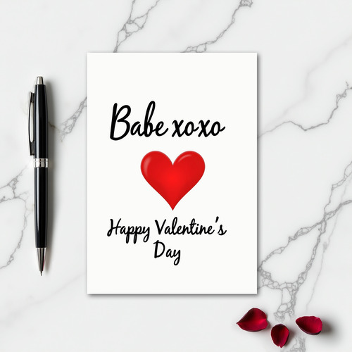 Babe Xoxo Valentines Day Card