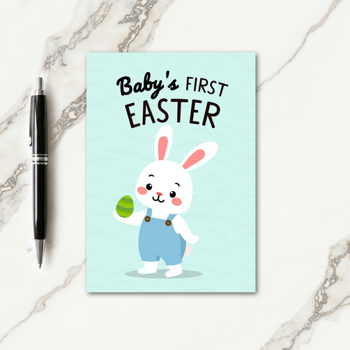 Baby Blue Bunny Celebration Card