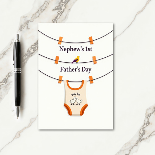 Baby Boy Fathers Day Avian Card